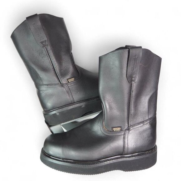 Original Michel Grasso Mil Rayas Work Boots with Steel Helmet Black Men's 9 - Picture 1 of 10